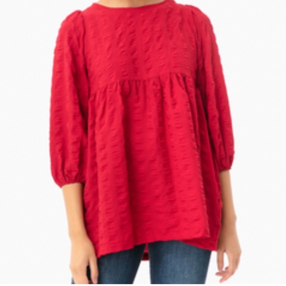 Tuckernuck empire waist Red Blouse